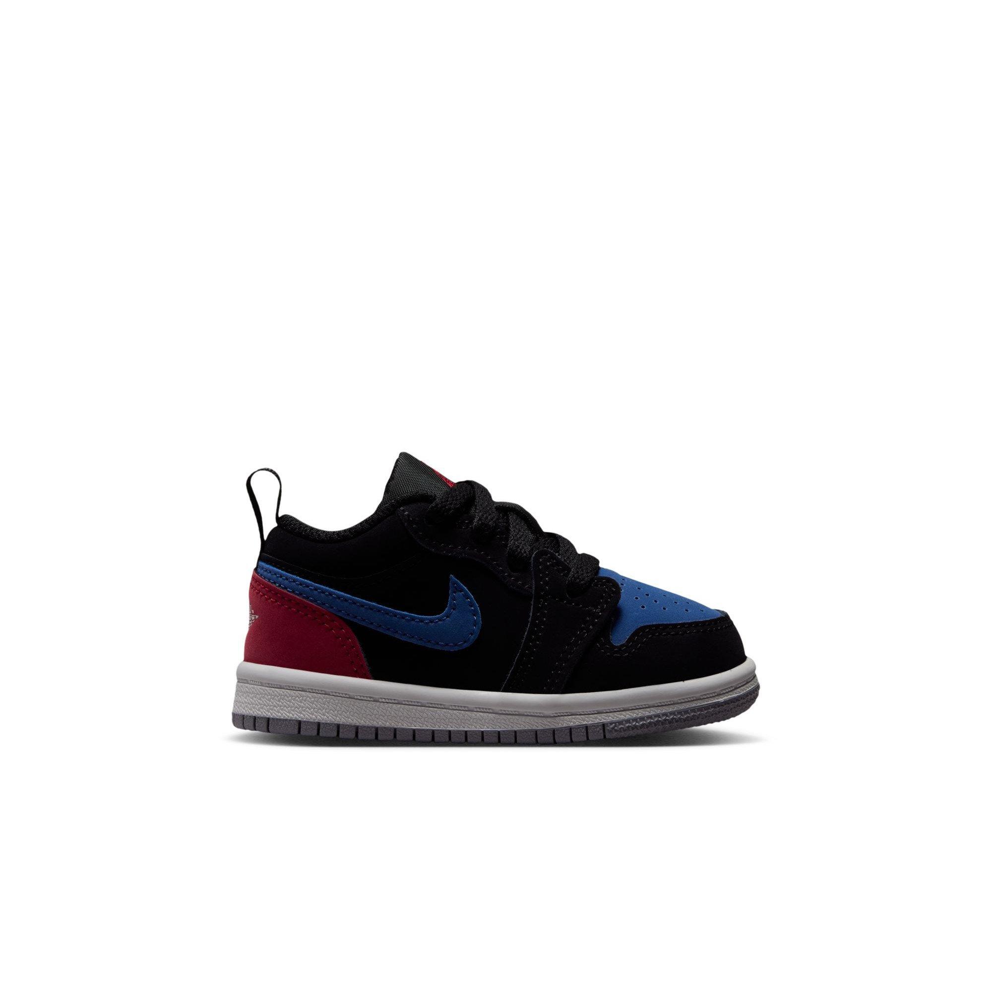 Jordan 1 Low "Black/Summit White/True Blue/Varsity Red" Toddler Boys' Shoe - BLACK/RED/BLUE